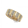 Anel em OURO 19k - 15 DIAMANTES