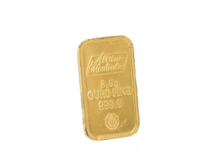 Lingote de 2,5g em Ouro de 24K (999.9)