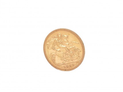 1/2 Libra de OURO de 22K - edição Elizabeth II - 1982