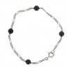 Pulseira em PRATA 835 - Pedras pretas