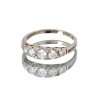 Anel ANTIGO em Ouro Branco 19.2k - 11 DIAMANTES