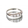 Anel ANTIGO em Ouro Branco 19.2k - 11 DIAMANTES