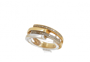 Anel em OURO 18K - 36 DIAMANTES