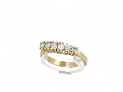 Anel em OURO 18K - 6 DIAMANTES