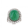 Anel em OURO 19,2K - JADEITE e 22 DIAMANTES