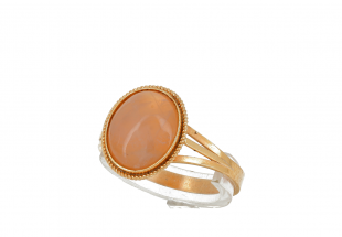 Anel em OURO 14k - QUARTZO