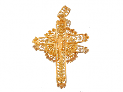 Crucifixo em OURO 19,2K - FILIGRANA