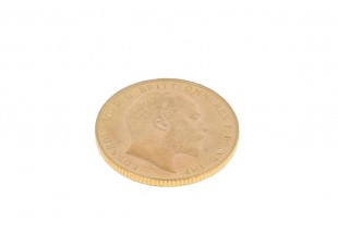 Moeda de 1 Libra Edward VII em Ouro de 22K de 1907