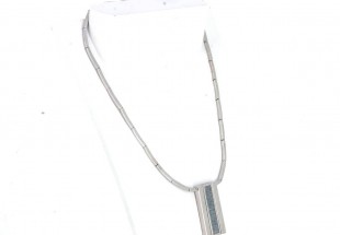 Colar OURO branco de 19,2K - 76 DIAMANTES