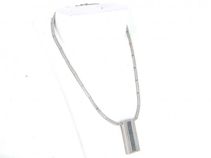 Colar OURO branco de 19,2K - 76 DIAMANTES