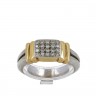 L772-003 Anel em OURO 19,2K - 20 DIAMANTES 