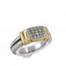 L772-003 Anel em OURO 19,2K - 20 DIAMANTES 