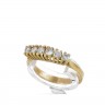 L772-009 Anel em OURO 18K - 6 DIAMANTES