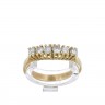 L772-009 Anel em OURO 18K - 6 DIAMANTES