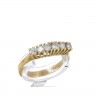 L772-009 Anel em OURO 18K - 6 DIAMANTES