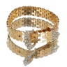 L777-001 (FOTO 360°) Bracelete ANTIGA em OURO 19,2k - 28 DIAMANTES