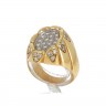 L777-002 Anel em OURO 18K - 45 DIAMANTES