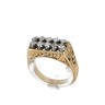 L777-011 Anel ANTIGO em OURO 19,2K - 10 DIAMANTES