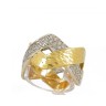 [FOTO 360°] L779-002 Anel em OURO 19,2K - 45 DIAMANTES