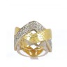 [FOTO 360°] L779-002 Anel em OURO 19,2K - 45 DIAMANTES