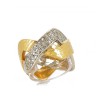 [FOTO 360°] L779-002 Anel em OURO 19,2K - 45 DIAMANTES