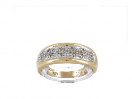 Anel em OURO 18K - 30 DIAMANTES