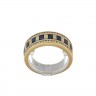 Anel em OURO 18K - 56 DIAMANTES e 8 SAFIRAS