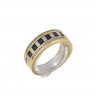 Anel em OURO 18K - 56 DIAMANTES e 8 SAFIRAS