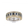 Anel em OURO 18K - 56 DIAMANTES e 8 SAFIRAS