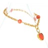 [FOTO 360°] Pulseira ANTIGA em OURO 19,2k - CORAL