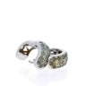 Par de brincos em OURO 19,2K - 6 DIAMANTES e 32 JADEITES